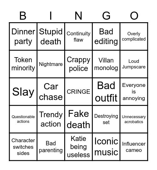 MEGAN 2 BINGO Card