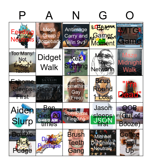 Michael LAN 2025 Bingo Card