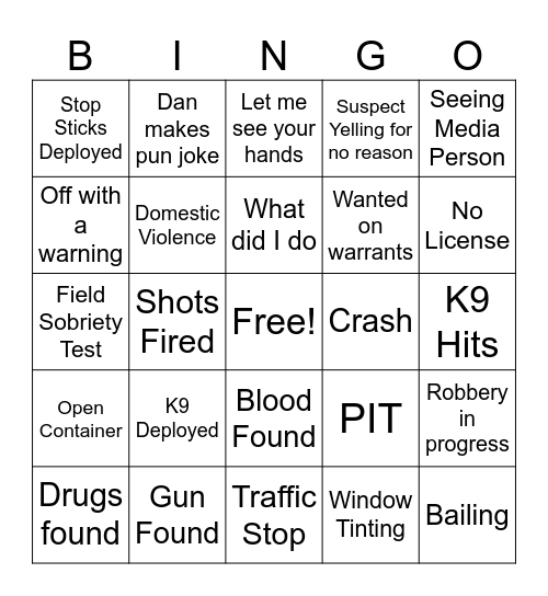 OPL LIVE BINGO Card