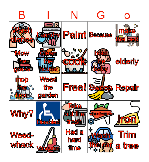 Help My Neighbor Bingo Card