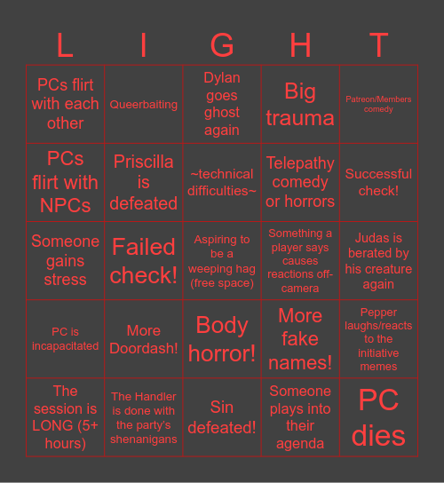 CAIN: Derby Dogs - Mission 4 part 2 Bingo Card