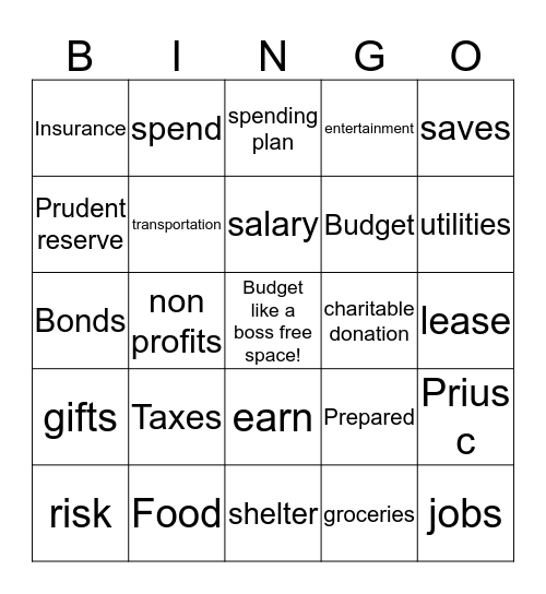 Bingo Like a Boss  Bingo Card