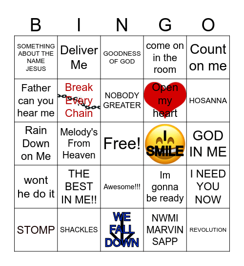 Gospel Bingo Card