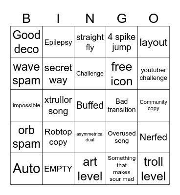Geometry BINGO Card