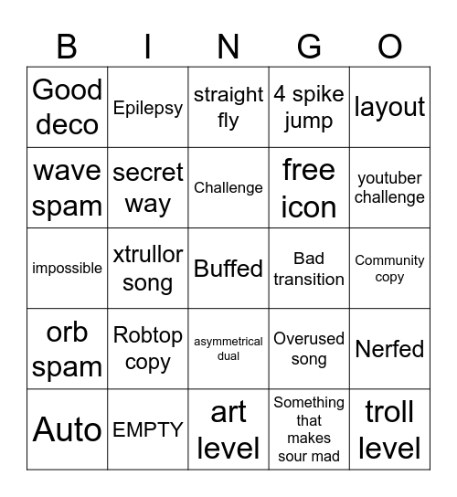 Geometry BINGO Card