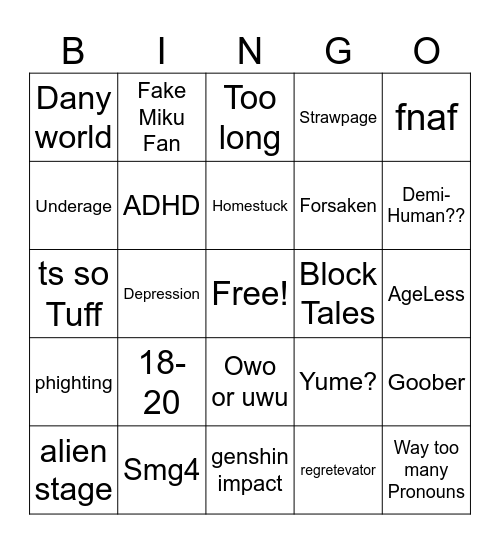 Mango Bingo Card