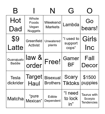 Yajaira Bingo Card