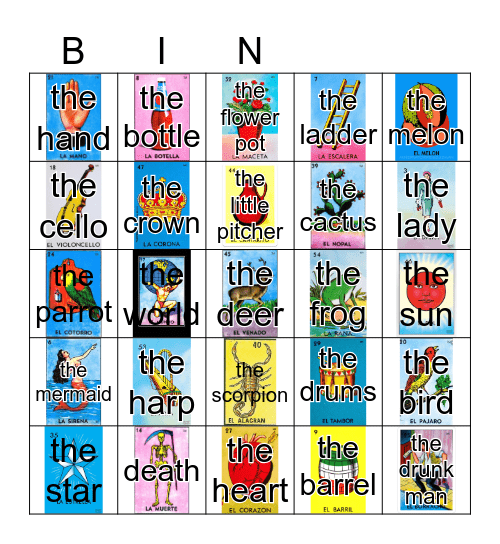 Mexican: Lotería Bingo Card