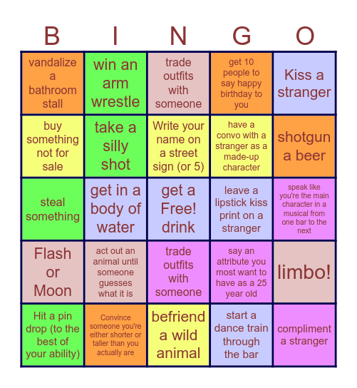 Selebrating Sara Bingo Card