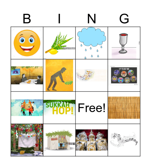 Sukkos and Simchas Torah Bingo Card