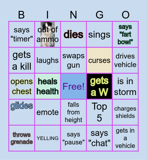 brydraa card Bingo Card