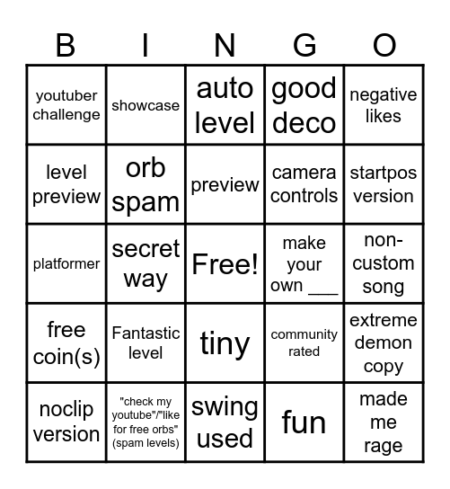 recent tab bingo Card