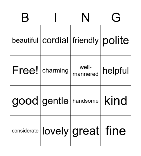 Alisha's Bingo Card Bingo Card