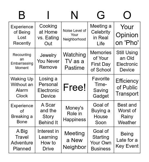 IELTS Aut25 Bingo Card