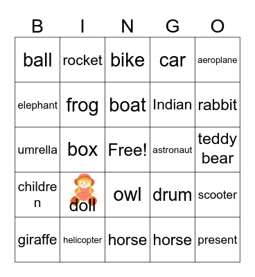 MY TOYS Bingo Card