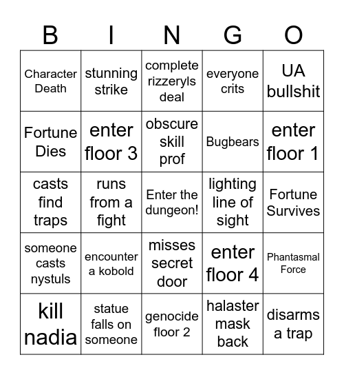 SESSION 5? Bingo Card