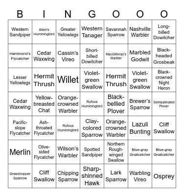 Ventura County Spring Bingo Card