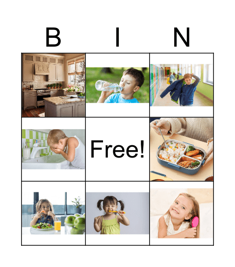 Daily Routines Bingo Card
