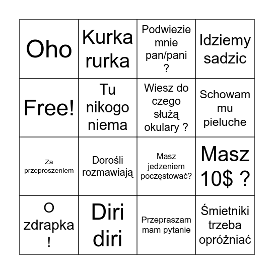 Bingo Jasona Bingo Card