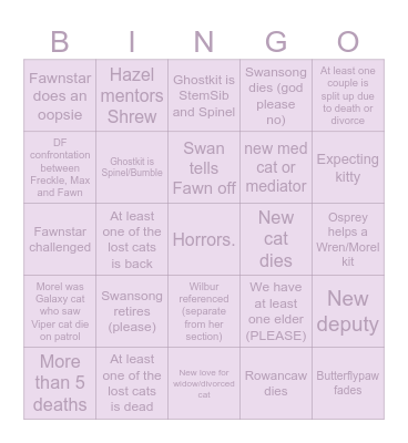 Galaxy Bingo !!! Bingo Card