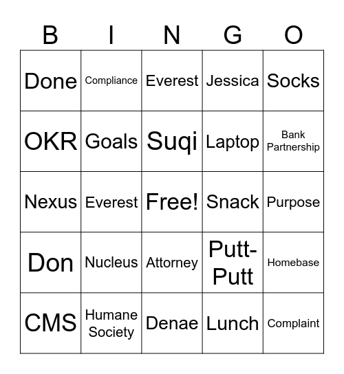 SOctober 2025 Bingo Card