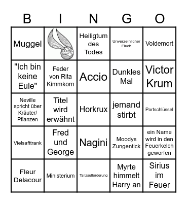 Harry Potter und der Feuerkelch Bingo Card