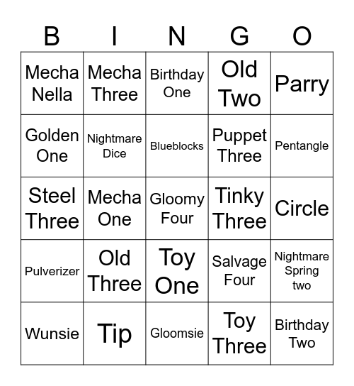 NBB Bingo Card