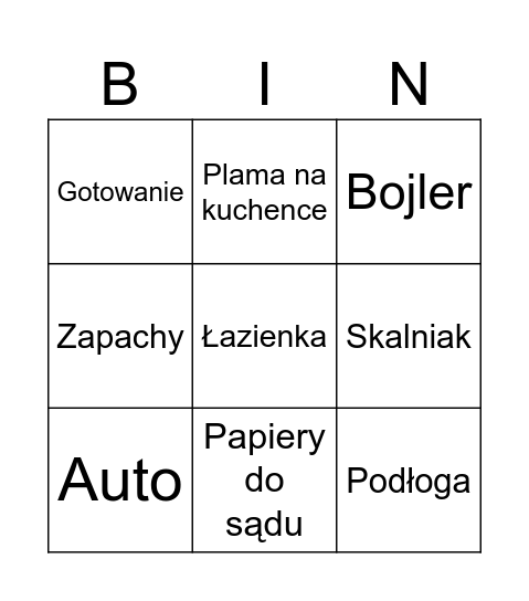 o co się dziś przypierdoli kaśka wójcik Bingo Card