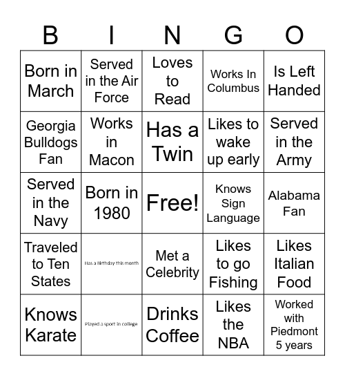 Bingo Card