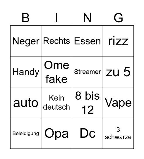 Bingo Card
