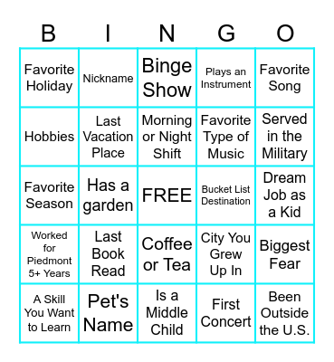 Bingo Card
