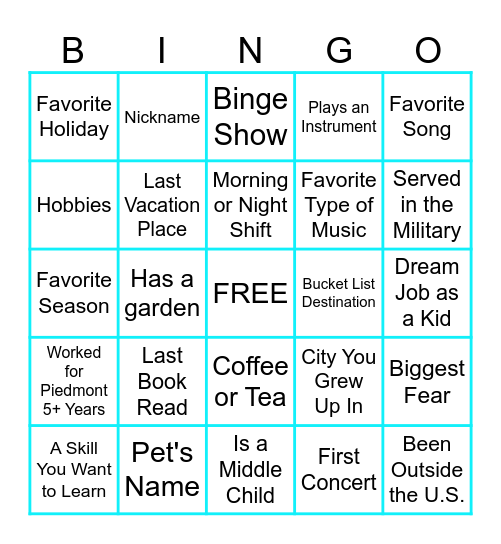Bingo Card
