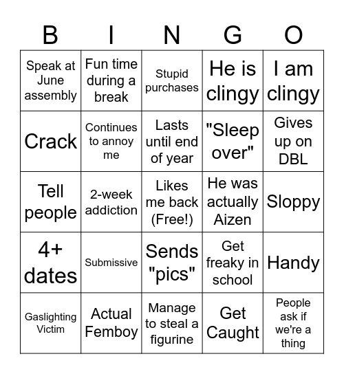 That guy Bingo Card