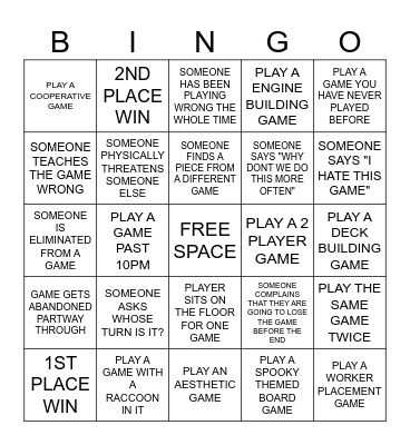 ALLYCON 2025 BINGO Card