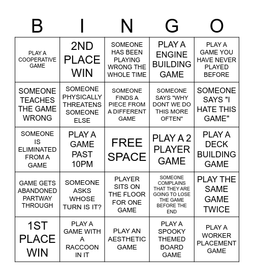 ALLYCON 2025 BINGO Card