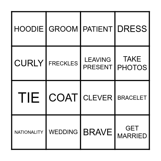 R8 UNIT 1 VOCABULARY Bingo Card