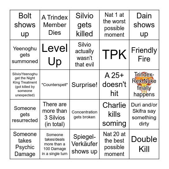 BIG BATTLE BINGO Card