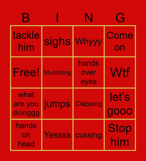 49ers Bingo Card