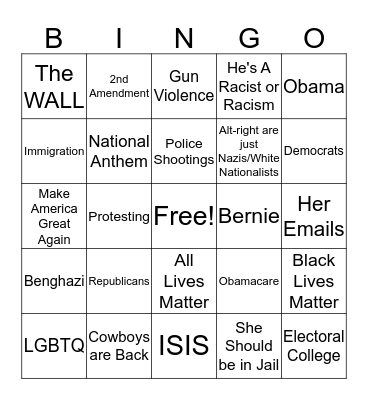 Thanks Giving Bingo Card