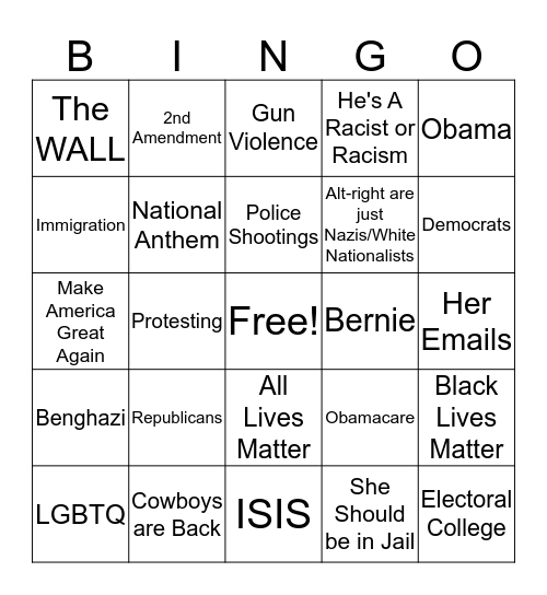 Thanks Giving Bingo Card