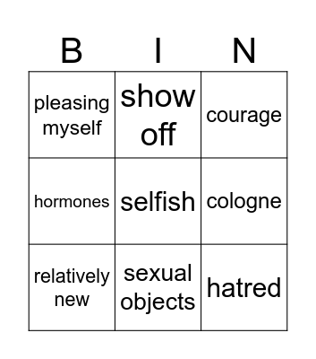 I am Holy Bingo Card