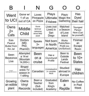 Bingo Card