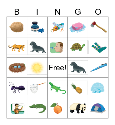 Bingo Phonics Bingo Card