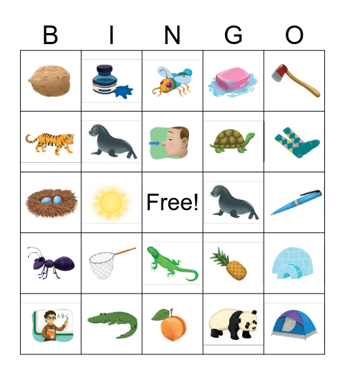 Bingo Phonics Bingo Card