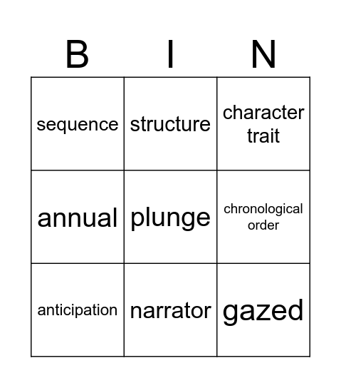 GR4U1P1 Bingo Card