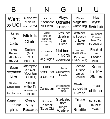 Bingo Card