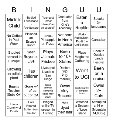 Bingo Card