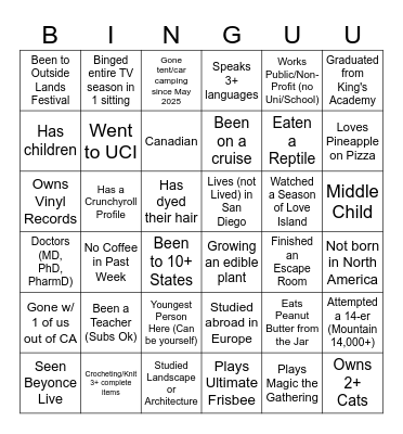 Bingo Card