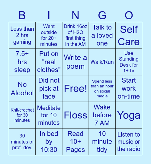 DAILY BINGO Card