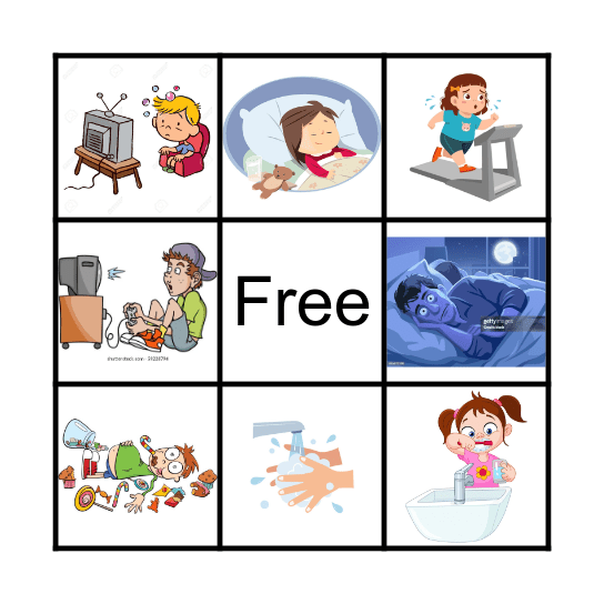 Healthy habits vs Unhealthy habits Bingo Card